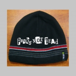 Punks not Dead čierna pletená čiapka stredne hrubá vo vnútri naviac zateplená, univerzálna veľkosť, materiálové zloženie 100% akryl